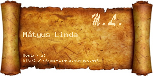 Mátyus Linda névjegykártya